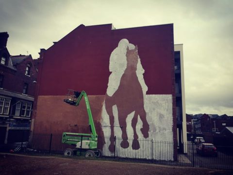 Mysterious giant mural appears on Southport building