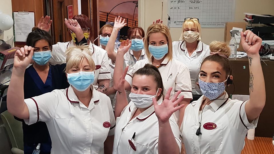 Birkdale Park Nursing Home staff paraded outside their Southport care home to clap for friends and colleagues in the NHS and social care dueing Clap For Carers night