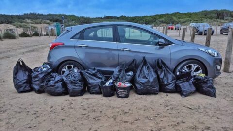 Litter Angels clear beach of 10 bags of rubbish left behind by Covidiots
