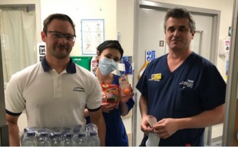 Sports marketing firm donates water, snacks and lip balm to Southport Hospital staff