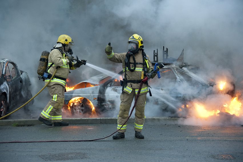 Merseyside Fire & Rescue Service firefighters